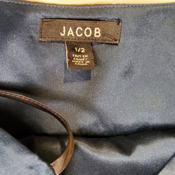 H&M Women's 100% Silk Spaghetti Straps Mini Dress Size 1/2 - Picture 3 of 4